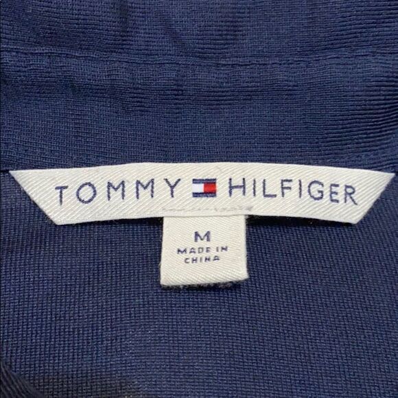 TOMMY HILFIGER Cotton Polo Shirt Top Short sleeves Navy Blue Size M - Picture 4 of 7